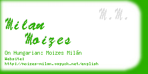 milan moizes business card